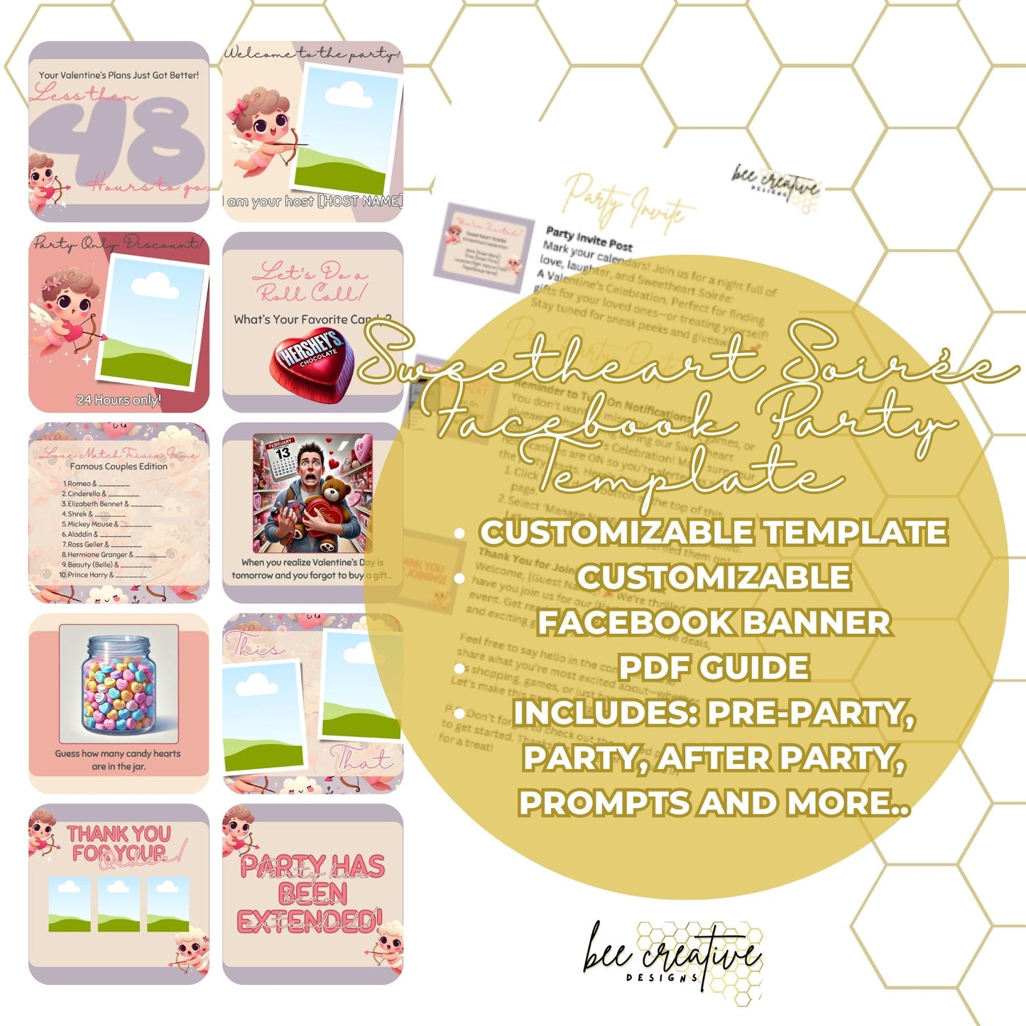 Sweetheart Soirée Facebook Party Template & Guide