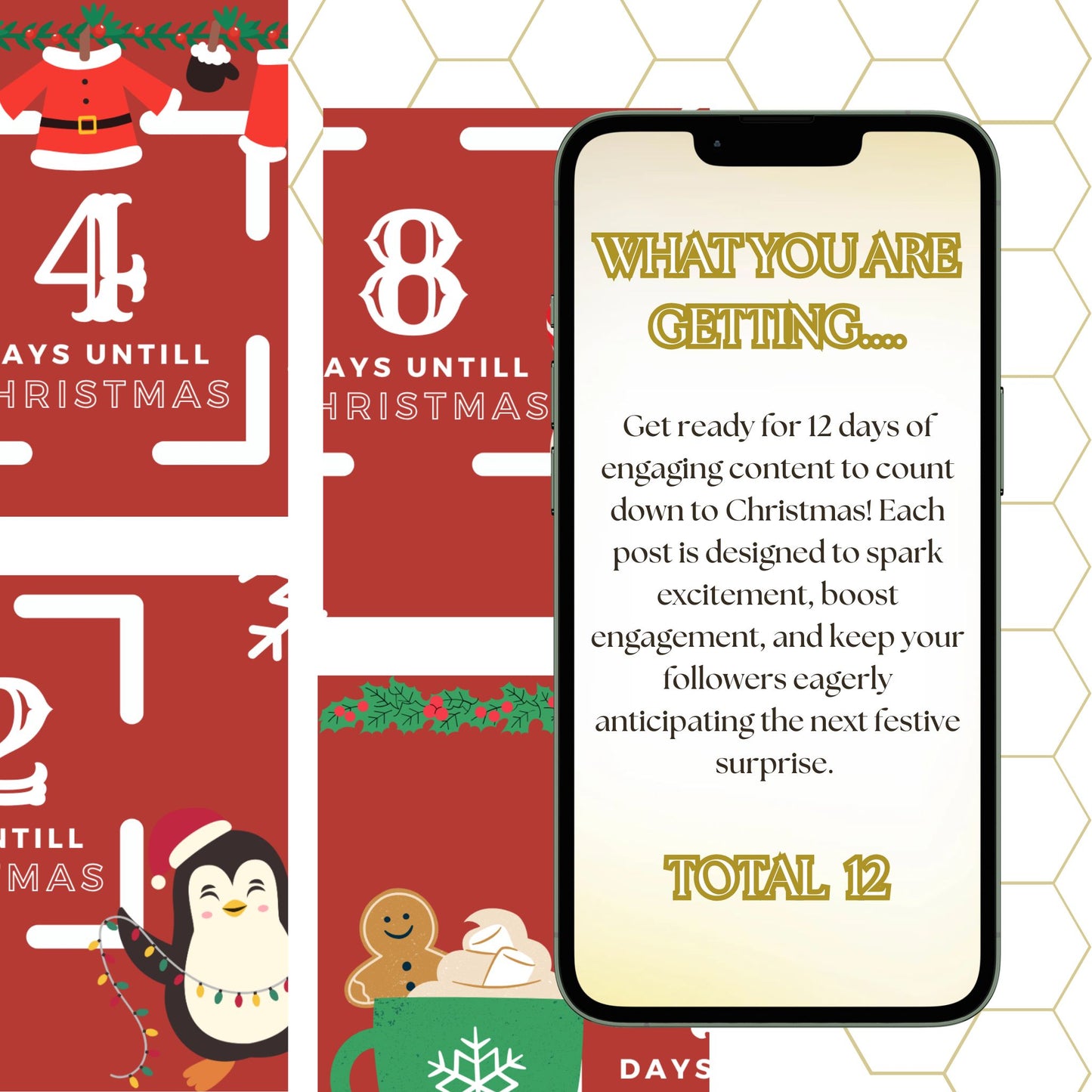 12 Days of Christmas Countdown Social Media Content